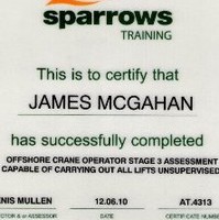 Jamie mcgahan BOSUN HLO STAGE 3 CRANE OP