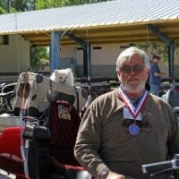 Skip Trautman with Harley