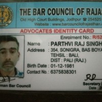 Advocate Parthviraj Singh Sonigara