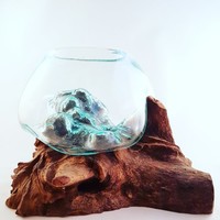 Glas met hout